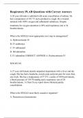 Respiratory PLAB Questions with Correct Answers