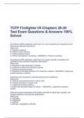 TCFP Firefighter I/II Chapters 29-30 Test Exam Questions & Answers 100% Solved 