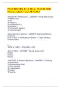 PSYCHIATRY EOR 2024 / PSYCH EOR  PAEA LATEST EXAM NEW!!