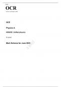 OCR A Level Physics A H556/03 JUNE 2023 MARK SCHEME > Unified physics