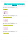 ACLS Pretest Questions and Answers Rated A+