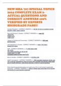 NEW MHA 707 SPECIAL TOPICS 2024 COMPLETE EXAM 2- ACTUAL QUESTIONS AND CORRECT ANSWERS 100% VERIFIED BY EXPERTS HIGHGRADE PASS!!!