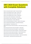 OEC 2024 Exam Questions with Complete Solutions