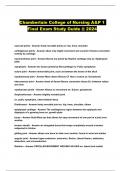 Chamberlain College of Nursing A&P 1 Final Exam Study Guide @ 2024