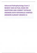 Advanced Pathophysiology Exam 2 NEWEST 2024 ACTUAL EXAM 294 QUESTIONS AND CORRECT DETAILED  ANSWERS WITH RATIONALES VERIFIED  ANSWERS ALREADY GRADED A+ What type of Diabetes is also called 'Juvenile diabetes,'  and is an autoimmune disorder resultin