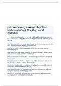 psi cosmetology exam - chemical texture services Questions and Answers