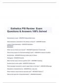 Esthetics PSI Review  Exam Questions & Answers 100% Solved