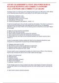 ATI RN LEADERSHIP LATEST 2024 FORM B REAL EXAM QUESTIONS AND CORRECT ANSWERS(ALL ANSWERS ARE CORRECT)|AGRADE