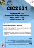 CIC2601 Assignment 2 (COMPLETE ANSWERS) 2024 (571465) - DUE 10 June 2024