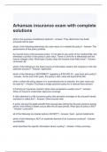 Arkansas insurance exam with complete solutions 2024