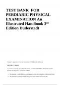 TEST BANK FOR  PERDIARIC PHYSICAL  EXAMINATION An  Illustrated Handbook 3rd Edition Duderstadt