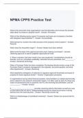 NPMA CPPS Practice Test 100% solved