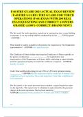 F-60 FIRE GUARD 2024 ACTUAL EXAM REVIEW  / F-60 FIRE GUARD / FIRE GUARD FOR TORCH  OPERATIONS (F-60) EXAM WITH 200 REAL  EXAM QUESTIONS AND CORRECT ANSWERS  GRADED A(100% CORRECT) BRAND NEW!!)