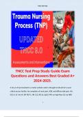 TNCC Test Prep Study Guide Exam Questions and Answers Best Graded A+ 2024-2025. 