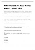 COMPREHENSIVE NICU NURSE CORE EXAM REVIEW 