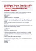 NR509 Bates Midterm Exam 2024-2025 |  NR 509 Midterm Exam Update Latest  2024-2025 Questions and Correct  Answers Rated A+