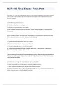 NUR 106 Final Exam - Peds Part Study Guide Test Questions 2024.