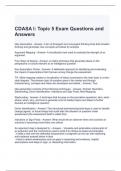 CDASA I Topic 5 Exam Questions and Answers / Graded A