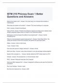 ISTM 210 Phinney Exam 1 Better Questions and Answers 100% correct