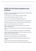 ISTM 210 Final Exam Questions and Answers 100% correct