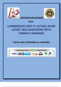 LUMBOPELVIC IRAT -1 ACTUAL EXAM LATEST 2024 QUESTIONS WITH CORRECT ANSWERS.