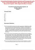 Solutions Manual For Accounting Information Systems Controls and Processes 5th Edition By Leslie Turner, Andrea Weickgenannt, Mary Kay Copeland (All Chapters, 100% Original Verified, A+ Grade) 