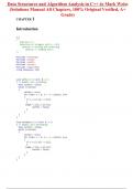 Solutions Manual For Data Structures and Algorithm Analysis in C++ 4th Edition By Mark Weiss (All Chapters, 100% Original Verified, A+ Grade) 