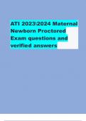 ATI 20232024 Maternal Newborn Proctored Exam questions and verified answers