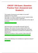 BUNDLE for CRCST Exam 2024 Questions and 100% Correct Answers | CRCST PRACTICE EXAM | CRCST PRACTICE TEST 