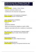 Adults Across the Lifespan Exam 3B (Endocrine) Questions And Answers 