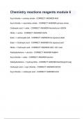 Chemistry reactions reagents module 6