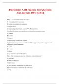 Phlebotomy AAH Practice Test Questions And Answers 100% Solved