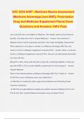 UHC 2024 AHIP - Medicare Basics Assessment (Medicare Advantage [non-SNP], Prescription Drug and Medicare Supplement Plans) Exam Questions and Answers 100% Pass