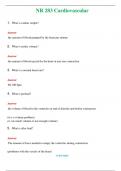 NR 283    (Latest 2024 / 2025) Cardiovascular Questions & Answers with rationales 