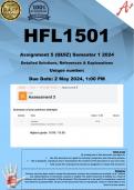 HFL1501 Assignment 5 (COMPLETE ANSWERS) Semester 1 2024  - DUE 2 May 2024