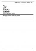 AQA GCSE BENGALI 8638/SH Paper 2 Speaking Higher Mark scheme including Guidance for Role-plays June 2023