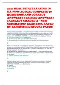 2024 REAL ESTATE LEASING IN ILLINOIS ACTUAL COMPLETE 70 QUESTIONS AND CORRECT ANSWERS (VERIFIED ANSWERS) |ALREADY GRADED A+ NEW GENERATION EXAM 100% RATED BY EXPERTS HIGHSCORE PASS!!!