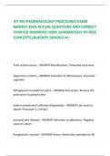 ATI RN PHARMACOLOGY PROCTORED EXAM NEWEST 2024 ACTUAL QUESTIONS AND CORRECT VERIFIED ANSWERS|100% GUARANTEED TO PASS CONCEPTS|ALREADY GRADED A+