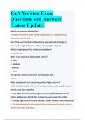 FAA Written Exam Questions and Answers (Latest Update)