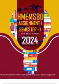 HMEMS80 ASSIGNMENT 1 SEMESTER 1 – 2024 (755614)