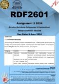 RDF2601 Assignment 2 (COMPLETE ANSWERS) 2024 (752220) - DUE 6 June 2024 