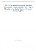 C844 Performance Assessment- Emerging Technologies in Cyber security - GRP1 Task 1 Mapping & Monitoring Western Governors University 2024