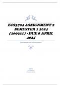 ECS3704 Assignment 2 Semester 1 2024 (209921) - DUE 8 April 2024