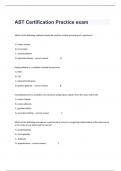 AST - Aspartate Aminotransferase Question With Complete Verified Answers.