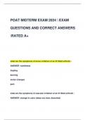 POAT MIDTERM EXAM 2024  EXAM  QUESTIONS AND CORRECT ANSWERS  RATED A+