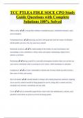 TCC PTLEA FDLE SOCE CPO Study  Guide Questions with Complete  Solutions 100% Solved