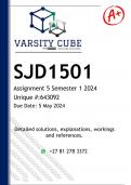 SJD1501 Assignment 5 (ANSWERS) Semester 1 2024 - DISTINCTION GUARANTEED