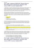 Wk 2 Apply Assignment HRM/420T: Human Resource Risk Management Comprehensive Questions With Answers 100% Accuracy |Updated 2024