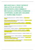 DEX IOT DAY 1 TEST NEWEST 2024 ACTUAL EXAM 150 QUESTIONS AND CORRECT DETAILED ANSWERS (VERIFIED ANSWERS) |ALREADY GRADED A+ TOPSCORE PASS!!!