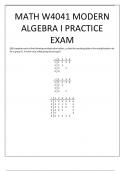 MATH W4041 MODERN ALGEBRA I PRACTICE EXAM 2024